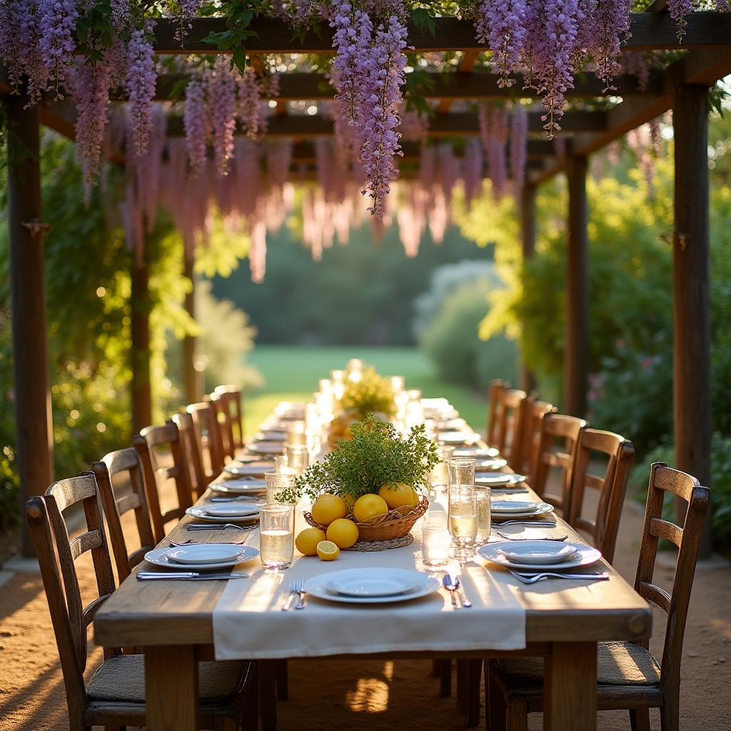 Riunione familiare all'aperto in un giardino privato